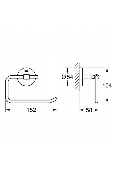 Grohe Suport pentru hârtie igienică BauCosmopolitan 40457001