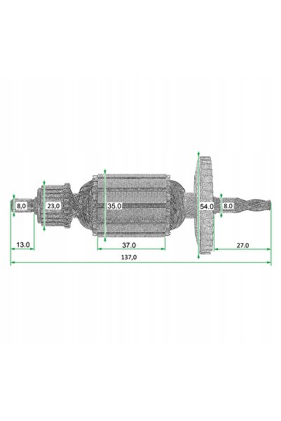 NO BRAND Rotor bormașină Bosch GSB 501 GSB 600 RE