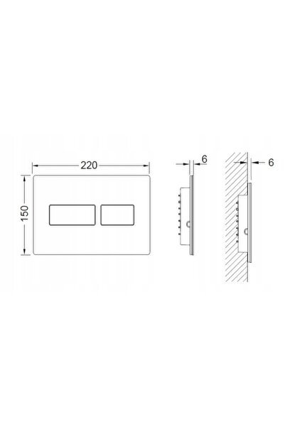 TECE Buton de acționare pentru toaletă, alb solid 9240433