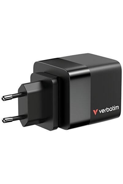 NO BRAND Încărcător Verbatim GaN 65W cu 2 porturi, cablu retractabil, încărcă...