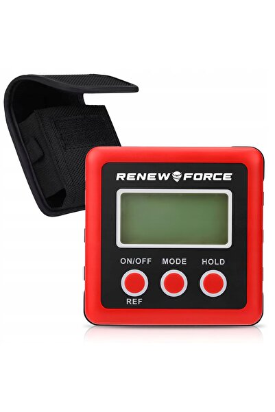 Renew Force Goniometru digital magnetic, raportor, nivelă electronică roșie
