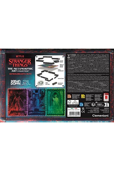 CLEMENTONI PUZZLE 520 STRANGER THINGS Colecția de artă metamorfică, Demogorgon