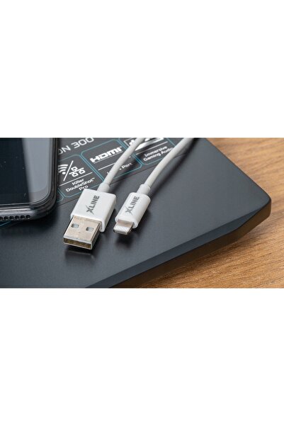NO BRAND Cablu USB - Lightning XLINE 1 m Alb