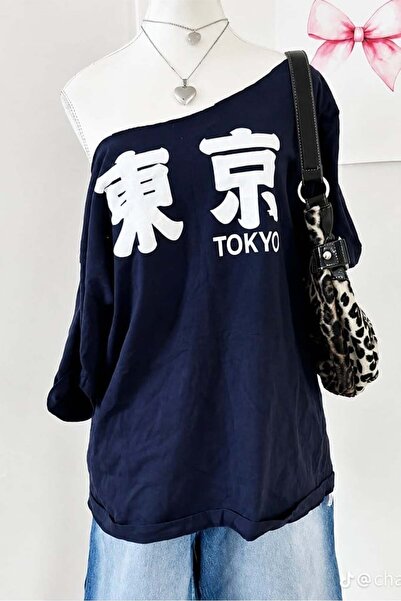 İsra Ayyıldız Moonstar Collection Tokyo Y2K Kısa Kollu Off Shoulder Kayık Yak...