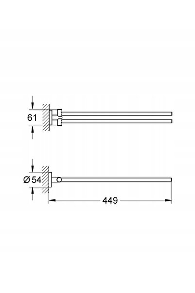 Grohe Essentials Bară pentru prosoape de baie, Auriu Lucios 40371GL1