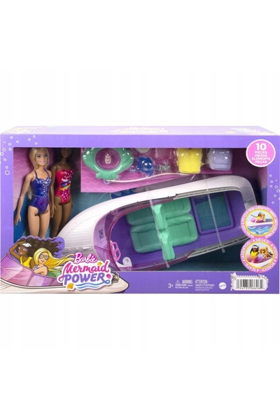 Barbie DOLL FILM Puterea Sirenelor set 2 păpuși + barcă + accesorii