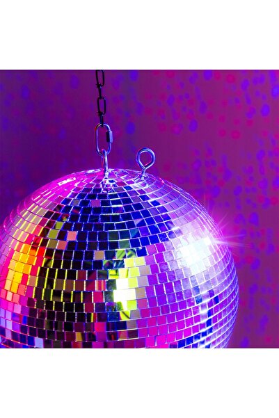 NO BRAND Glob disco de 30cm cu motor și iluminare LED