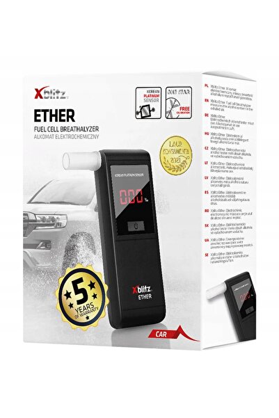 Xblitz Alcometru electrochimic + 5 muștiucuri Calibrare gratuită cu etere