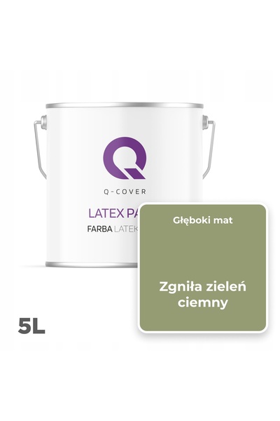 NO BRAND VOPSEA LATEX PENTRU PERETI, MAT PROFUND, 5 L, CULOARE VERDE PUTRED H...