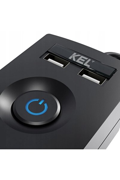 NO BRAND Prelungitor cu 5 prize PRO AX5, 3m, 2 x USB, KEL