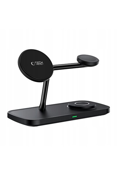 NO BRAND TECH-PROTECT ÎNCĂRCĂTOR WIRELESS 3 ÎN 1 MAGSAFE QI 15W NEGRU PENTRU ...