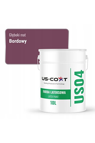 NO BRAND Vopsea latex de perete, culoare bordo, H2809, 10L, mat intens, pentr...