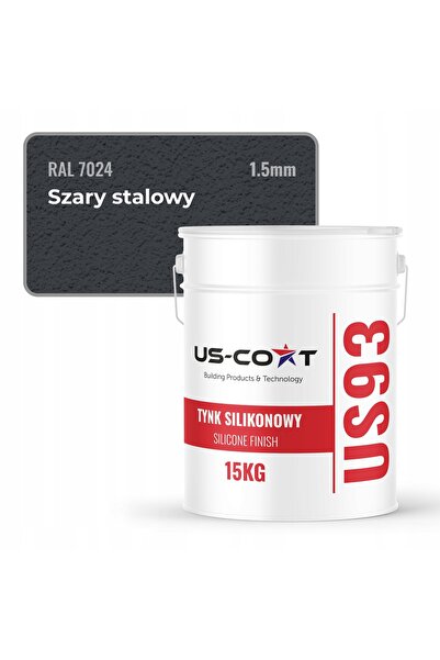 NO BRAND TYNK SILICON GRI OȚEL RAL7024 15KG BARANEK GRANULAȚIE 1.5mm