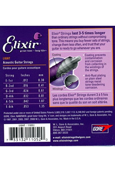 NO BRAND Elixir 16539 Bronze 12-53 Corzi de chitară acustică