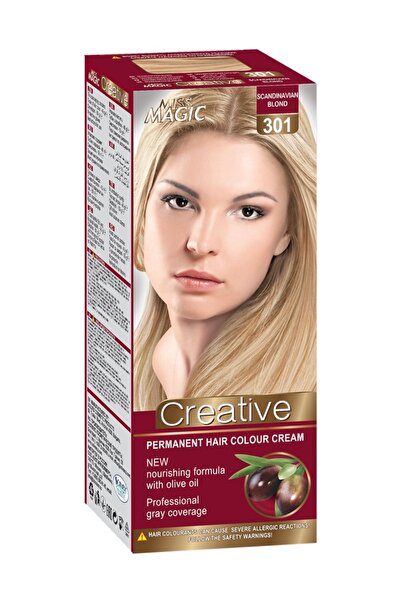 Miss Magic Vopsea de par permanenta nr 301, Blond Scandinav, 90g, Creative