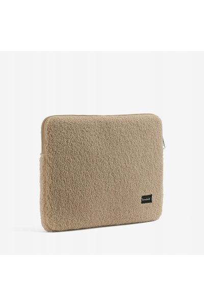 NO BRAND Bombata teddy - Husă pentru laptop de 13-14 inci, bej