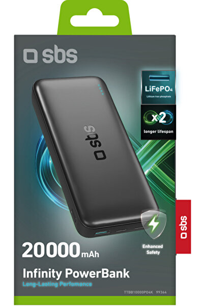 NO BRAND Powerbank SBS Infinity 20000 mAh 10W Negru