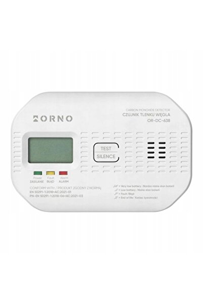 Orno DETECTOR MONOXID DE CARBON SENZOR BATERIE 10 ANI 2xAA OR-DC-638