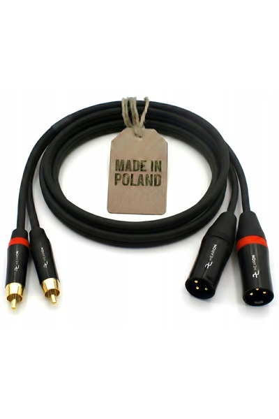 NO BRAND Cablu HEARON Pro 2x RCA Cinch - 2x XLR Tată 2m OFC pentru Monitoare