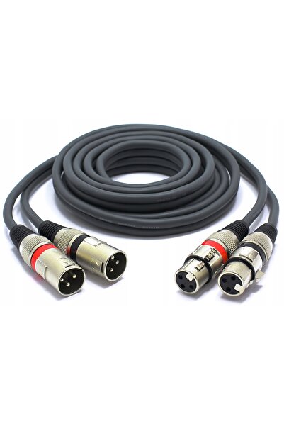 NO BRAND CABLU 2X XLR MASA 2X PRIZĂ XLR VITALCO 5M CONECTOR MASA-FEMELĂ DUBLA