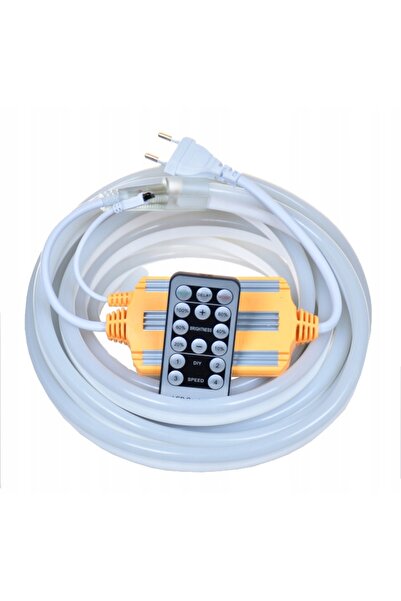 NO BRAND Bandă LED impermeabilă NEON Caldă Flexibilă 230V Kit 5m + Telecomandă