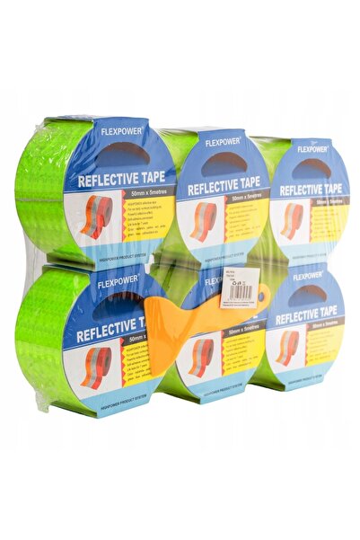 NO BRAND Bandă reflectorizantă de avertizare pentru contur, 6 bucăți 50mm x 5m