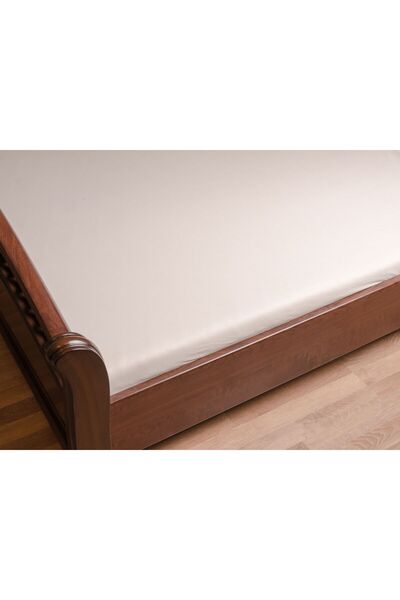 Miss Lucy Țesătură de bumbac flanelă cu elastic 160x200cm Ecru