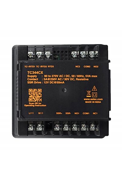 NO BRAND Regulator de temperatură TC344CX 230V (96x96mm) Selec