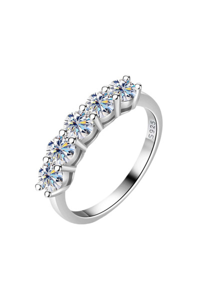 Choice3 8 0.3 ct x 5pcs JoyceJelly 4mm D Color VVS Moissanite Ring For Women ...