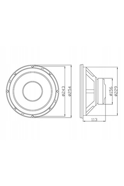 Blow Subwoofer auto A-250, difuzor de bas 25cm / 250mm, 400W (4 ohmi)