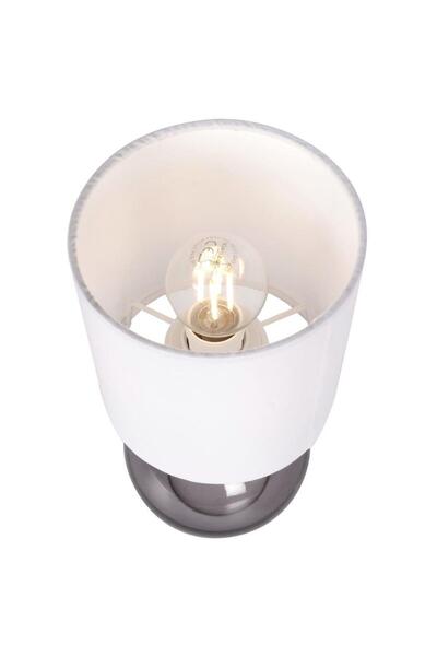 Koopman Lampă de masă bilă de sticlă abajur alb 24 cm