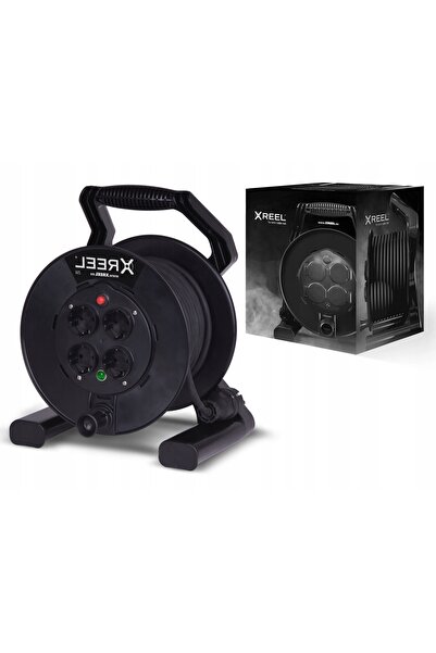 NO BRAND Prelungitor cu tambur, cu cablu de 20 m H05RR-F 3x2,5 + 4 prize Schu...