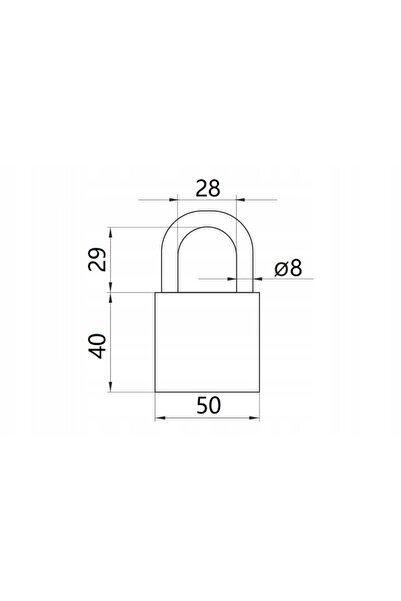 gerda Set de 2 lacăte KMZ S50 cu sistem cu un singur cheie, 5 chei, 50 mm