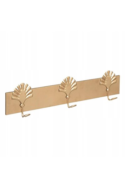 Atmosphera Suport de perete cu 3 cârlige Gold Glamour Metal