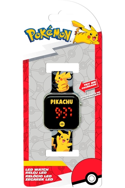 NO BRAND Ceas digital LED de mână pentru copii / Pokemon Pikachu