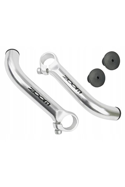 NO BRAND Colțuri ghidon bicicletă din aliaj de aluminiu Zoom MT-30A ARGINTIU