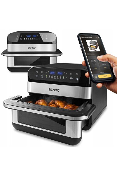 NO BRAND Friteuză cu aer cald dublă pentru familie 10L 2800W, inteligentă WiF...