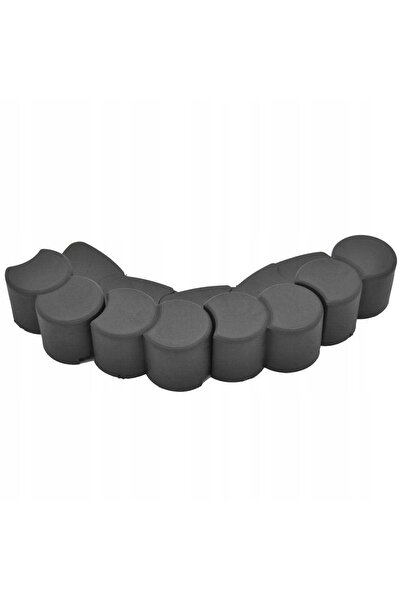 Vilde 32X PALISADĂ DE GRĂDINĂ DIN PLASTIC GRI, BORDURĂ DE GAZDĂ, 410 CM