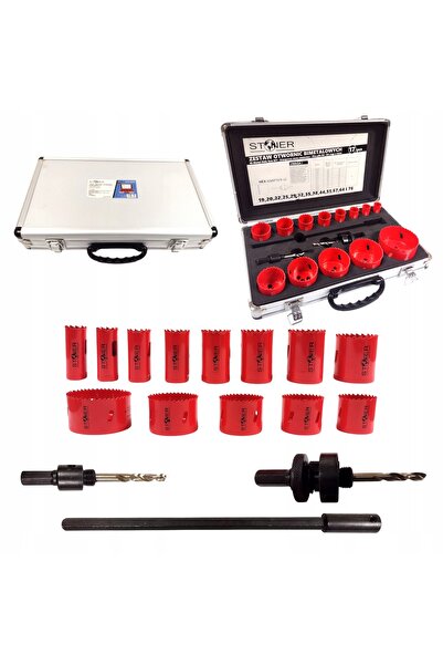 stoner Set de freze carotieră bimetalice pentru metal și lemn, 17 bucăți