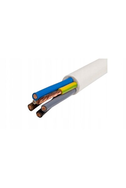 NO BRAND Cablu electric tip oțel, rotund, alb, 5x1mm², 100m