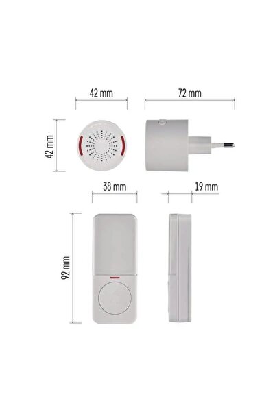 NO BRAND Sonerie wireless albă pentru priză 150 m 85 dB