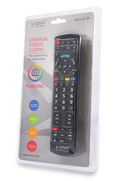NO BRAND Telecomandă Universală pentru TV PANASONIC SAVIO RC-06 SMART NETFLIX YT
