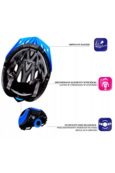Meteor CĂȘTĂ DE CICLISM REGLABILĂ MARVEN L 58-61cm, orificii de ventilație ti...