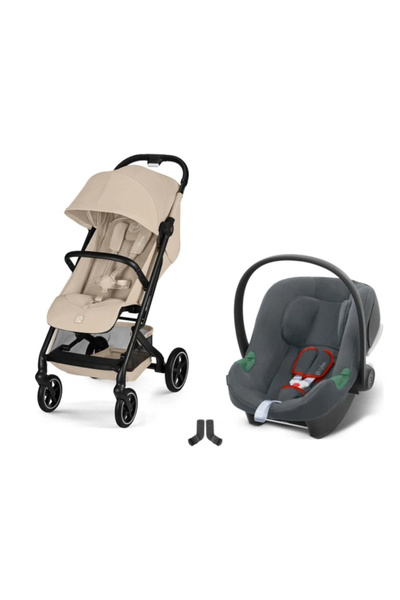 Cybex Beezy Travel Sistem | Almond Beige & Aton Steel Grey