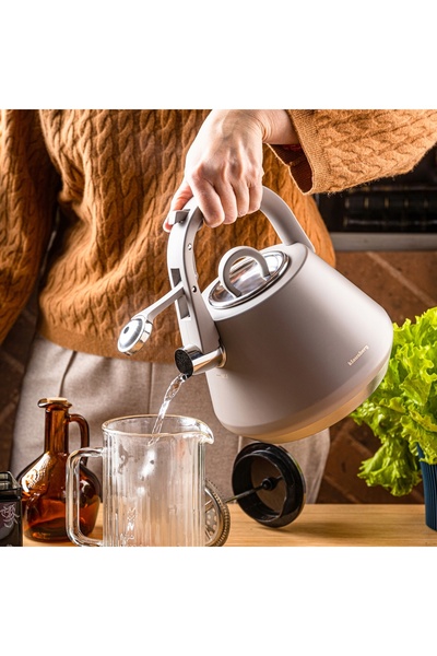 Klausberg Ceainic cu fluier Oțel Gri MAT 2,5L KB-7949 inducție gaz