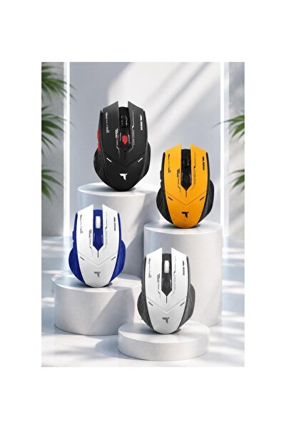 RAYTENG Mouse Çift Modlu Sessiz Kablosuz Oyuncu Fare TM20 Siyah Sarı