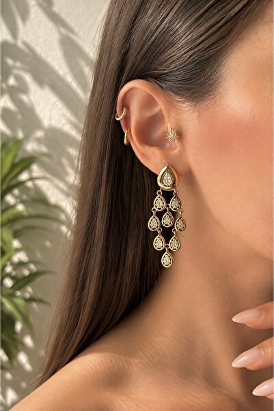 Okko Store Yelpaze Model 2 Piece Earrings