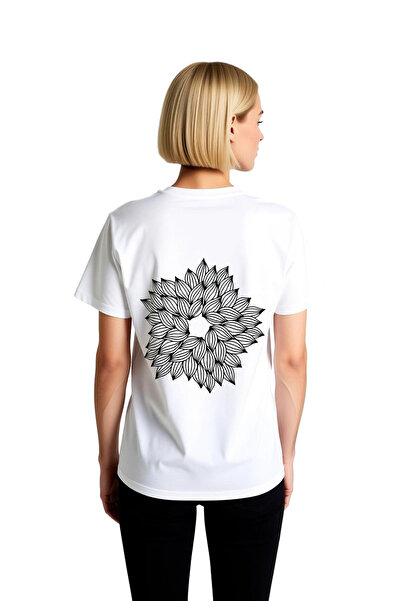 PayBuy Women's Floral Motif Line Art Printed Relaxed Fit Short Sleeve T-Shirt...
