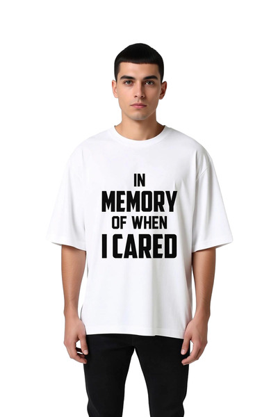PayBuy Men's Oversize Printed T-Shirt Nostalgia Themed Graphic Lettering Deta...