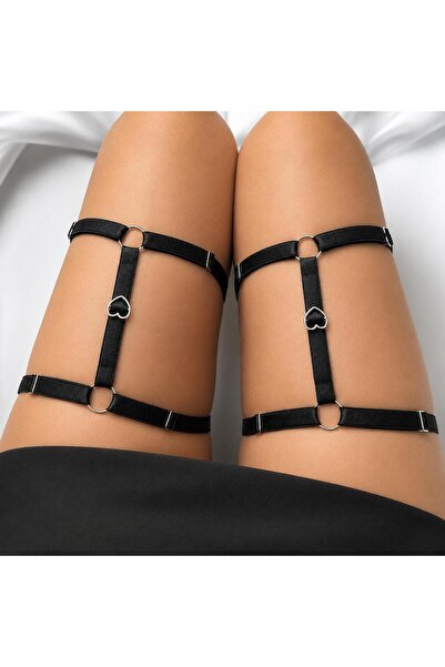 Estilo Lingerie MANİFEST BACAK AKSESUARI KALP DETAYLI AYARLABİLİR ÖZELLİKLİ 2...